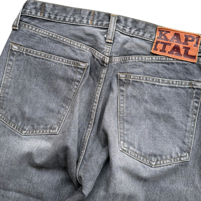 Kapital 14oz Black Denim 5P Monkey Cisco (3 Year Processing)