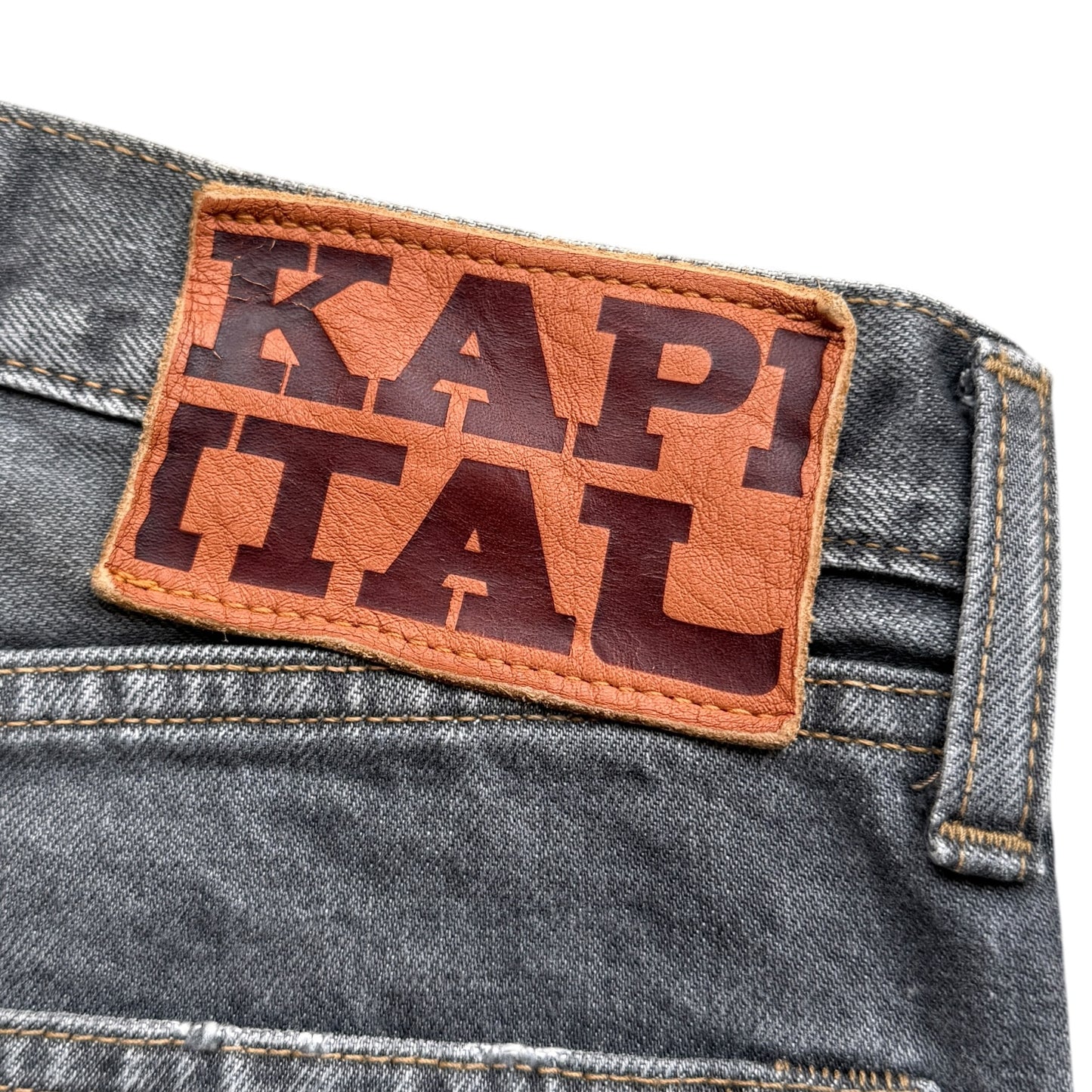 Kapital 14oz Black Denim 5P Monkey Cisco (3 Year Processing)