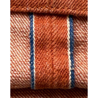 Kapital Faded Orange Selvedge Denim 5P Straight Leg (Patchwork)