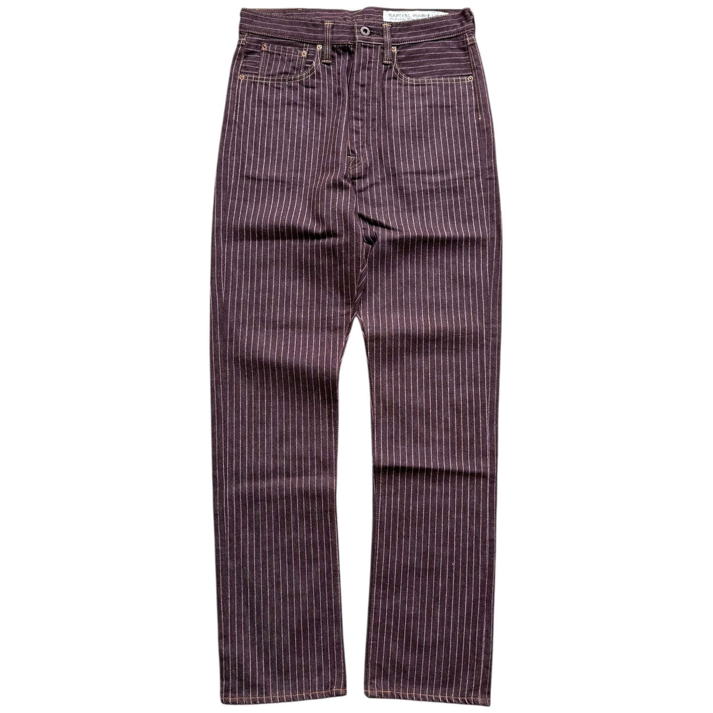 Kapital 5P Denim Pinstripe Sashiko Pants