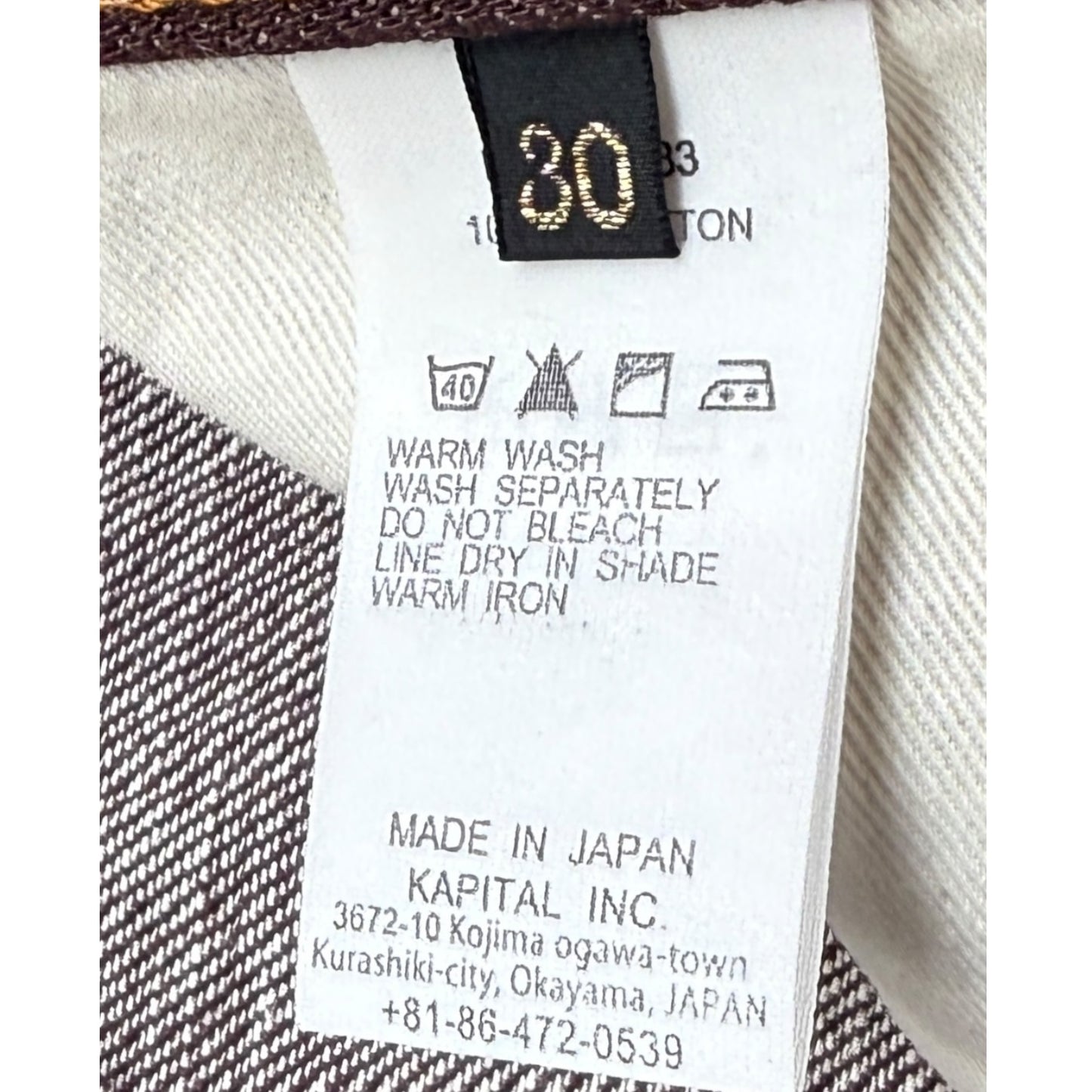 Kapital 5P Denim Pinstripe Sashiko Pants