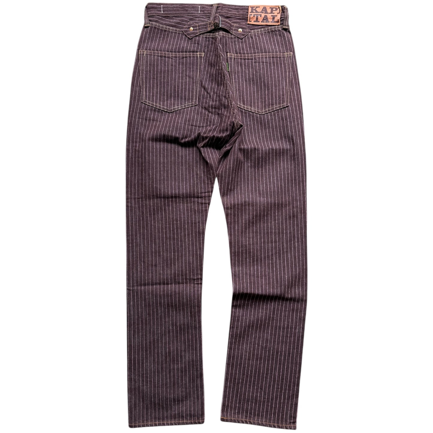 Kapital 5P Denim Pinstripe Sashiko Pants