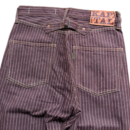 Kapital 5P Denim Pinstripe Sashiko Pants