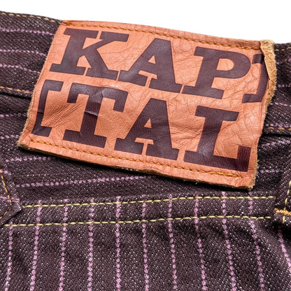 Kapital 5P Denim Pinstripe Sashiko Pants