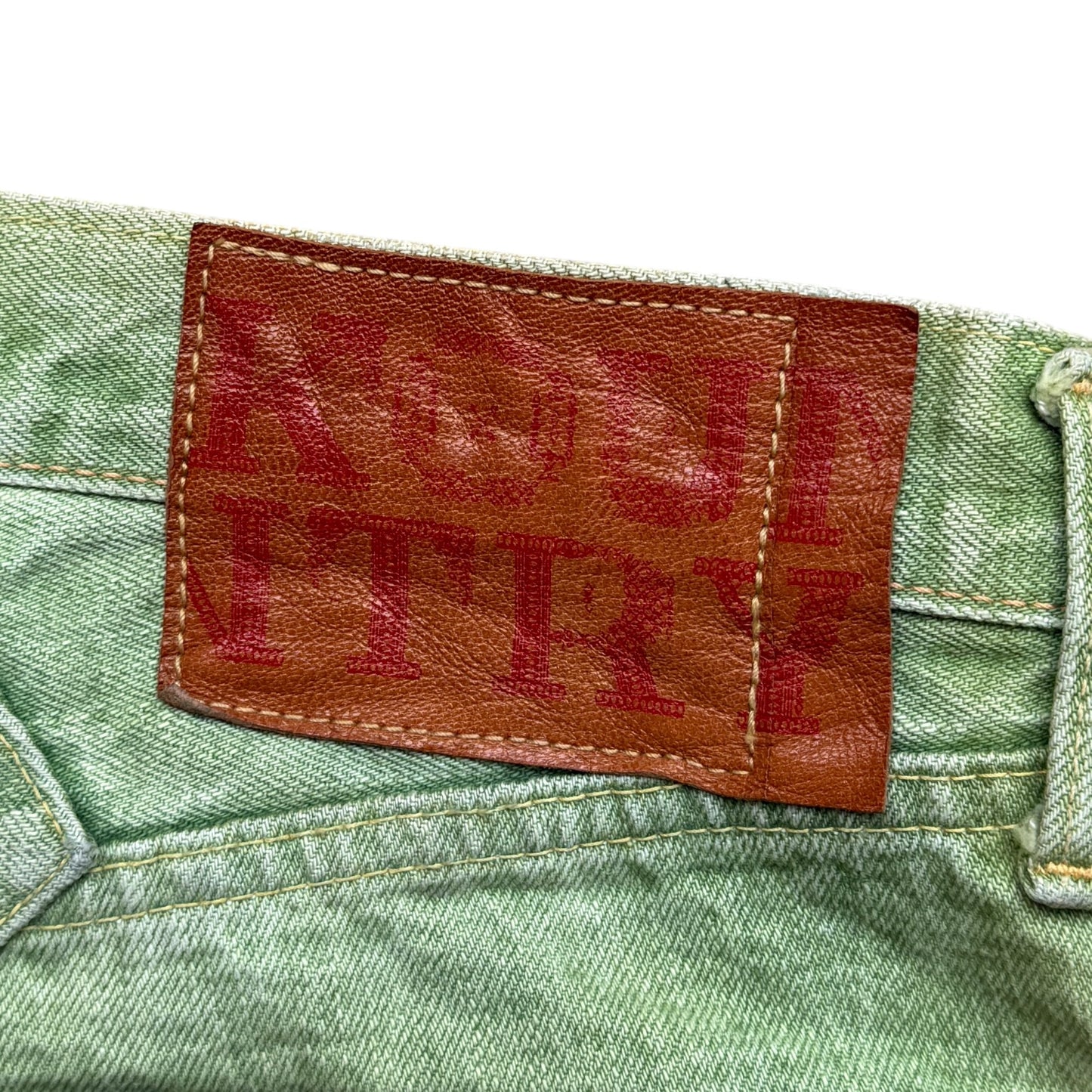 Kapital Washed Green Patchwork Denim