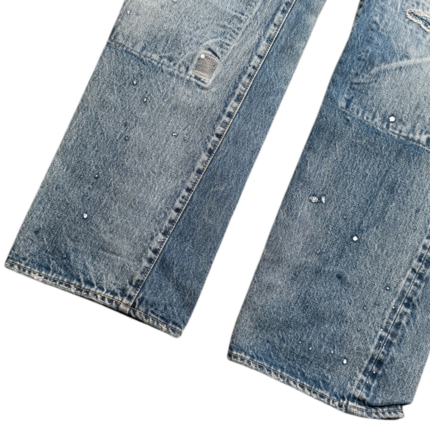 Kapital Washed IDG Super Distressed Selvedge Denim (Reconstructed)