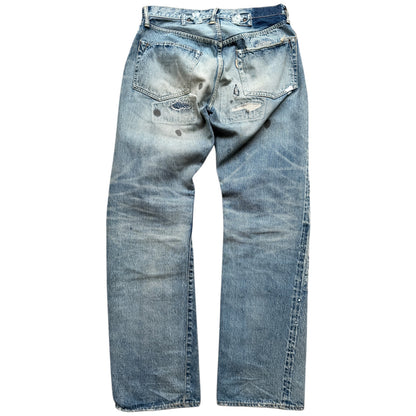 Kapital Washed IDG Super Distressed Selvedge Denim (Reconstructed)