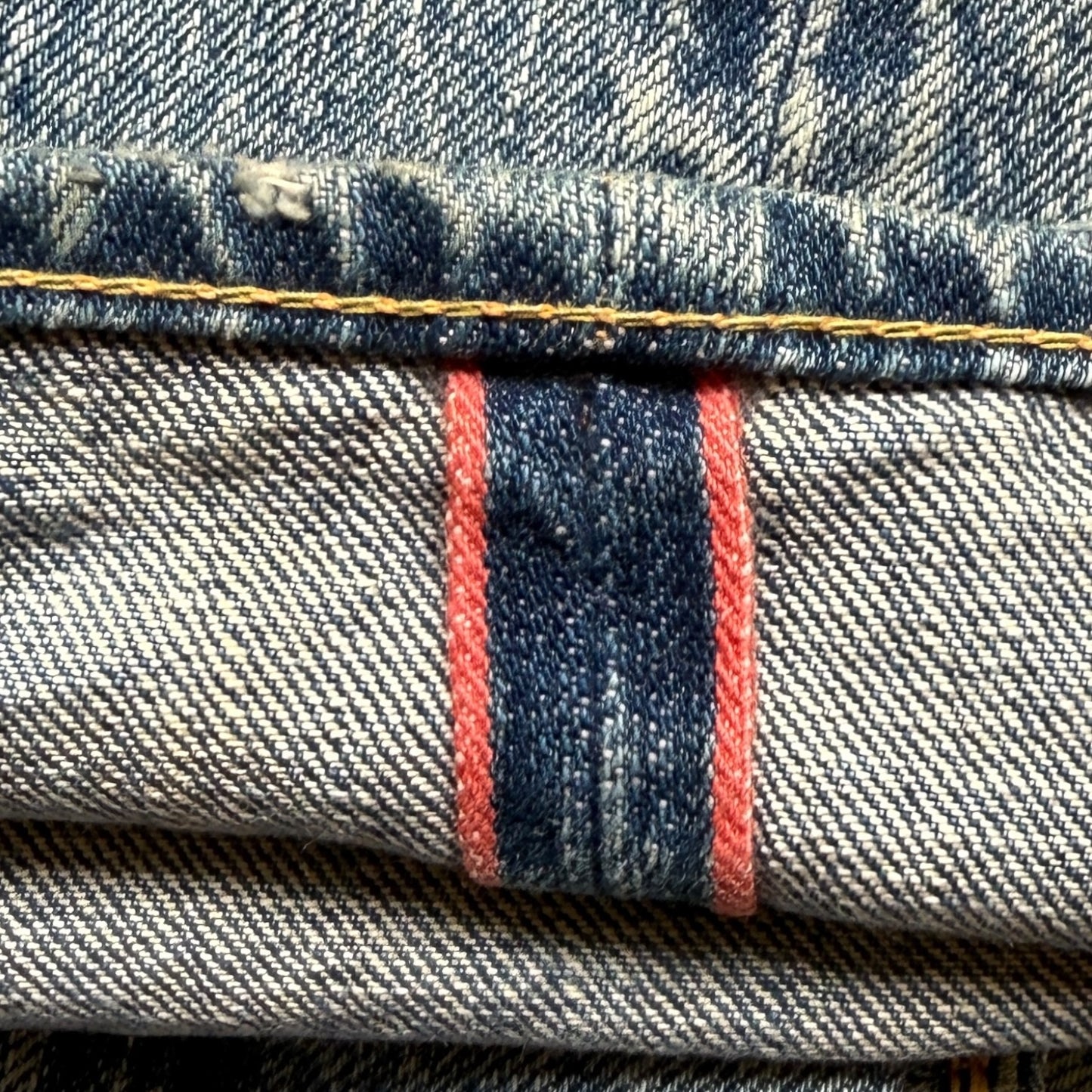 Kapital Washed IDG Super Distressed Selvedge Denim (Reconstructed)