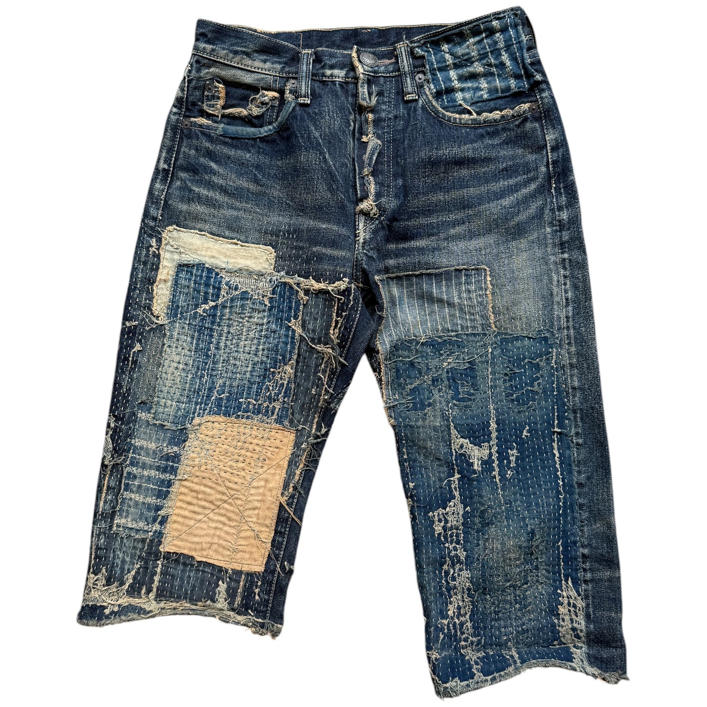 Kapital IDG Selvedge Boro Shorts