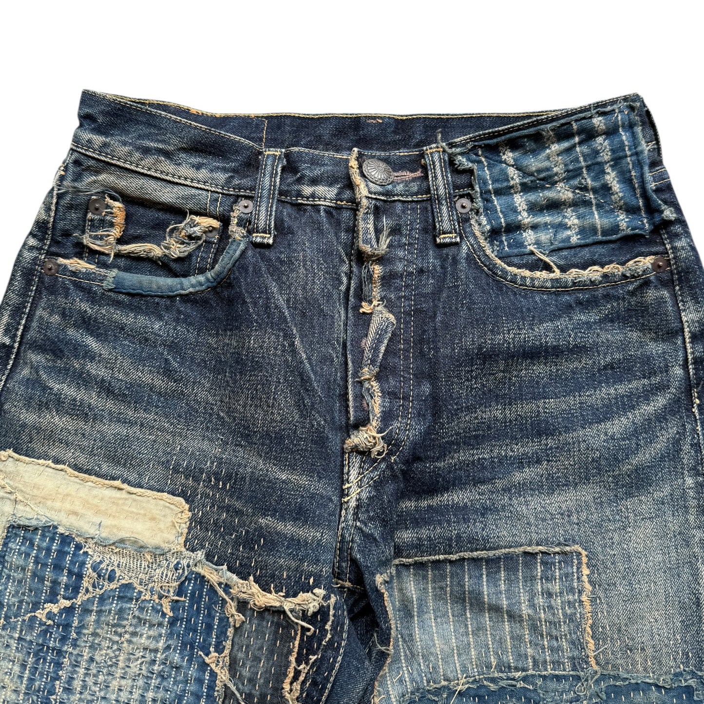 Kapital IDG Selvedge Boro Shorts