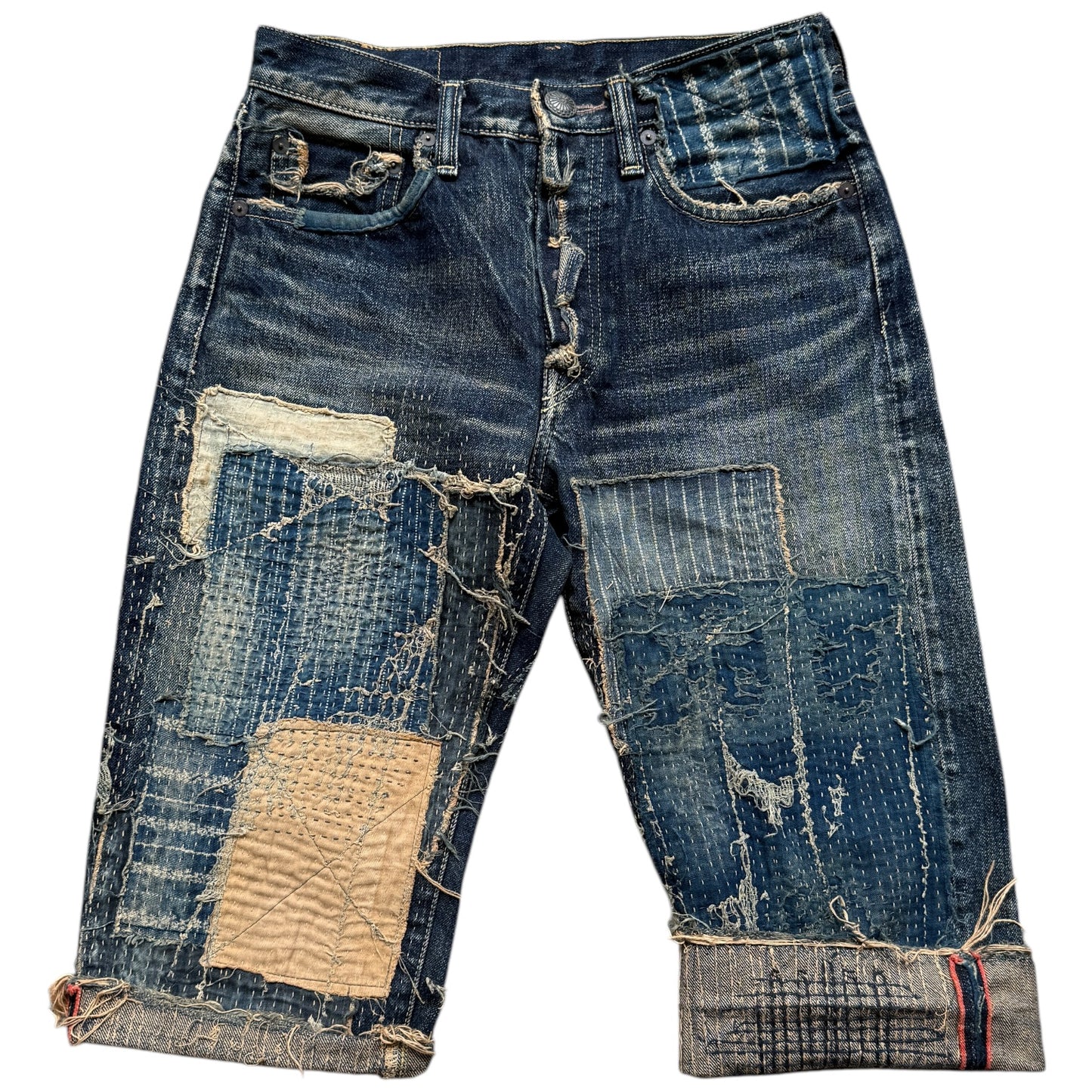 Kapital IDG Selvedge Boro Shorts