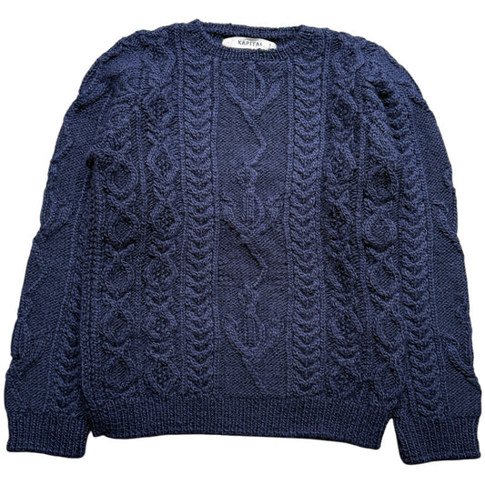 Kapital Wool Cable Knit Sweatshirt