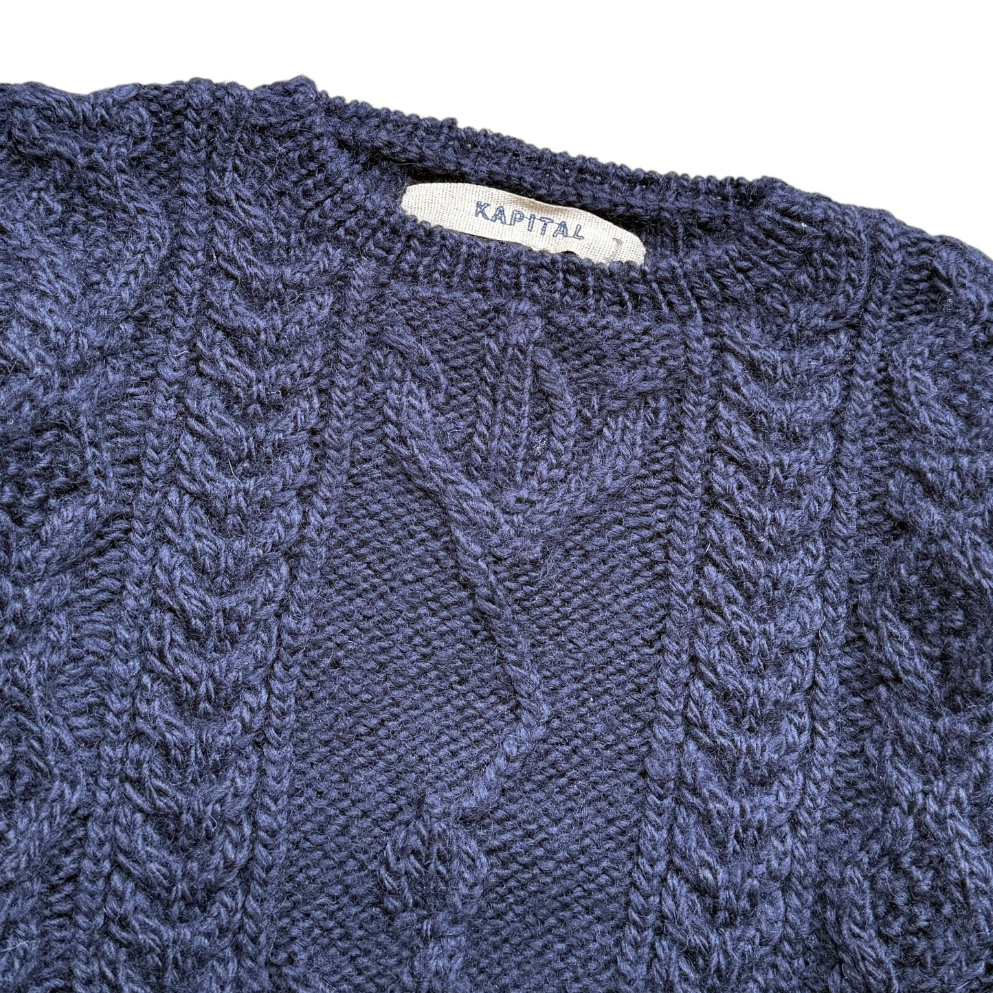 Kapital Wool Cable Knit Sweatshirt