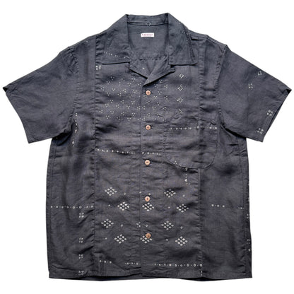 Kapital French Cloth Linen Bandana Discharge Print Aloha Shirt (Santo Domingo Print)