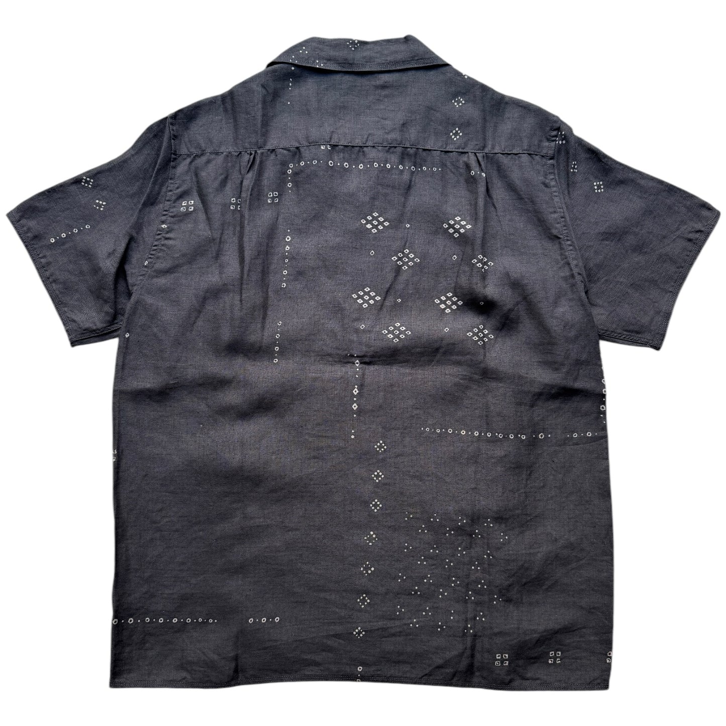 Kapital French Cloth Linen Bandana Discharge Print Aloha Shirt (Santo Domingo Print)