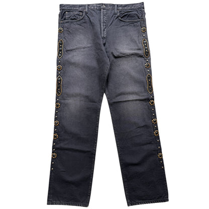 Kapital 14oz Black Denim 5P Monkey Cisco (Studs Remake) (Processed)