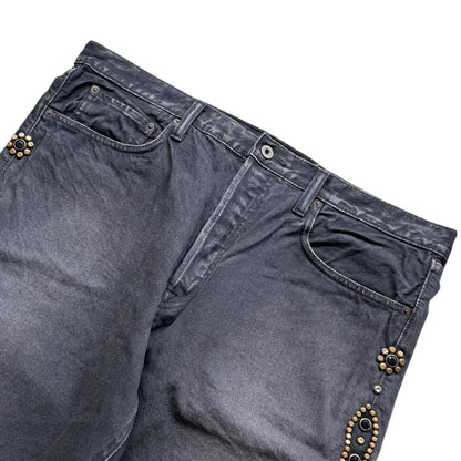 Kapital 14oz Black Denim 5P Monkey Cisco (Studs Remake) (Processed)