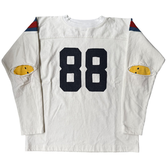 Kapital Tightly Woven Jersey Elbow Rip Football Long Sleeve Tee (88 Print)