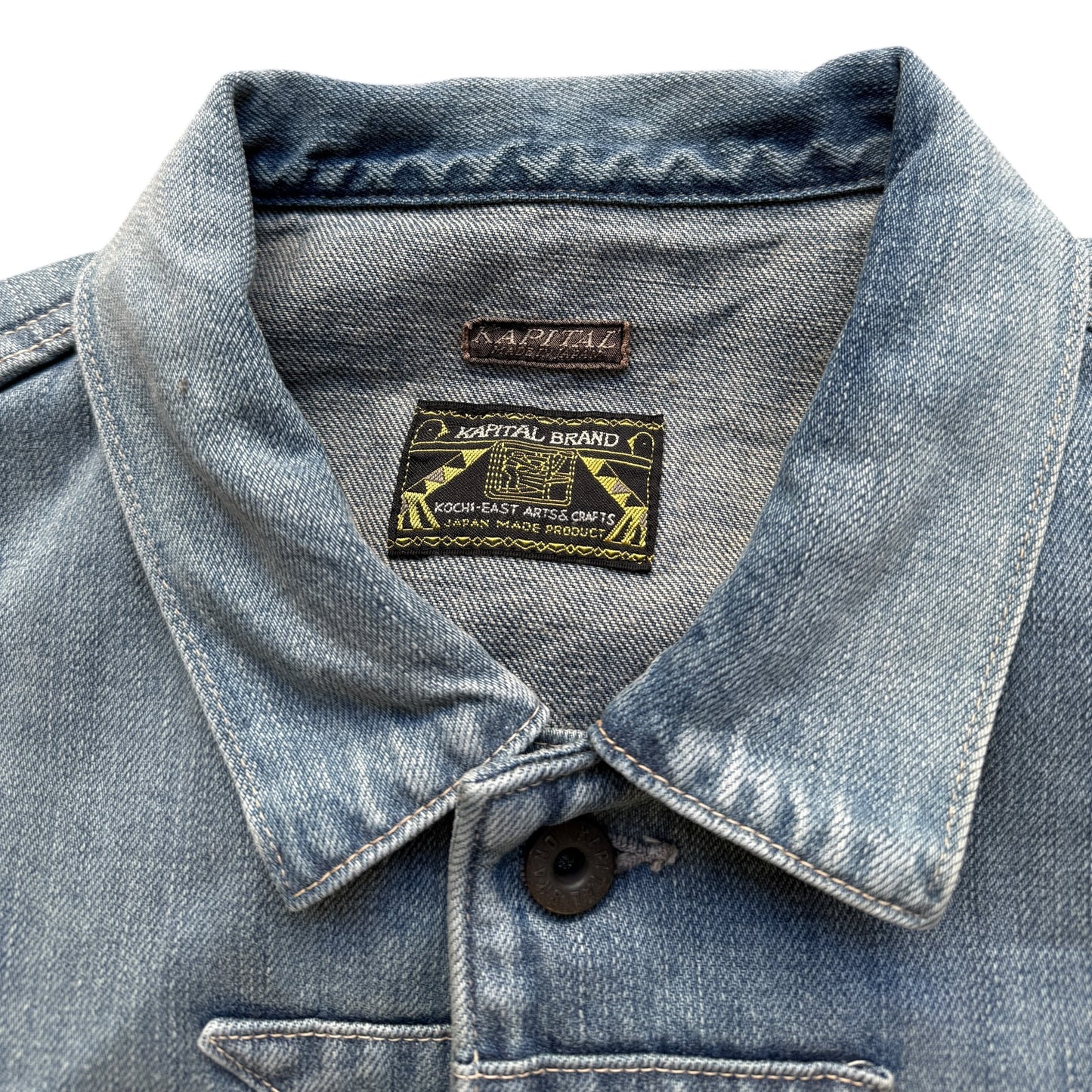 Kapital 12oz Denim Santo Domingo Thunderbird Jacket (Processed)