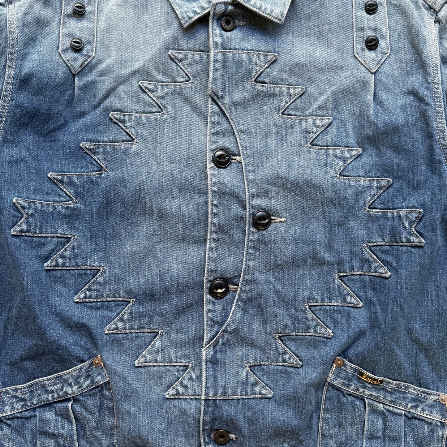 Kapital 12oz Denim Santo Domingo Thunderbird Jacket (Processed)