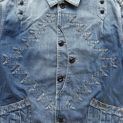 Kapital 12oz Denim Santo Domingo Thunderbird Jacket (Processed)
