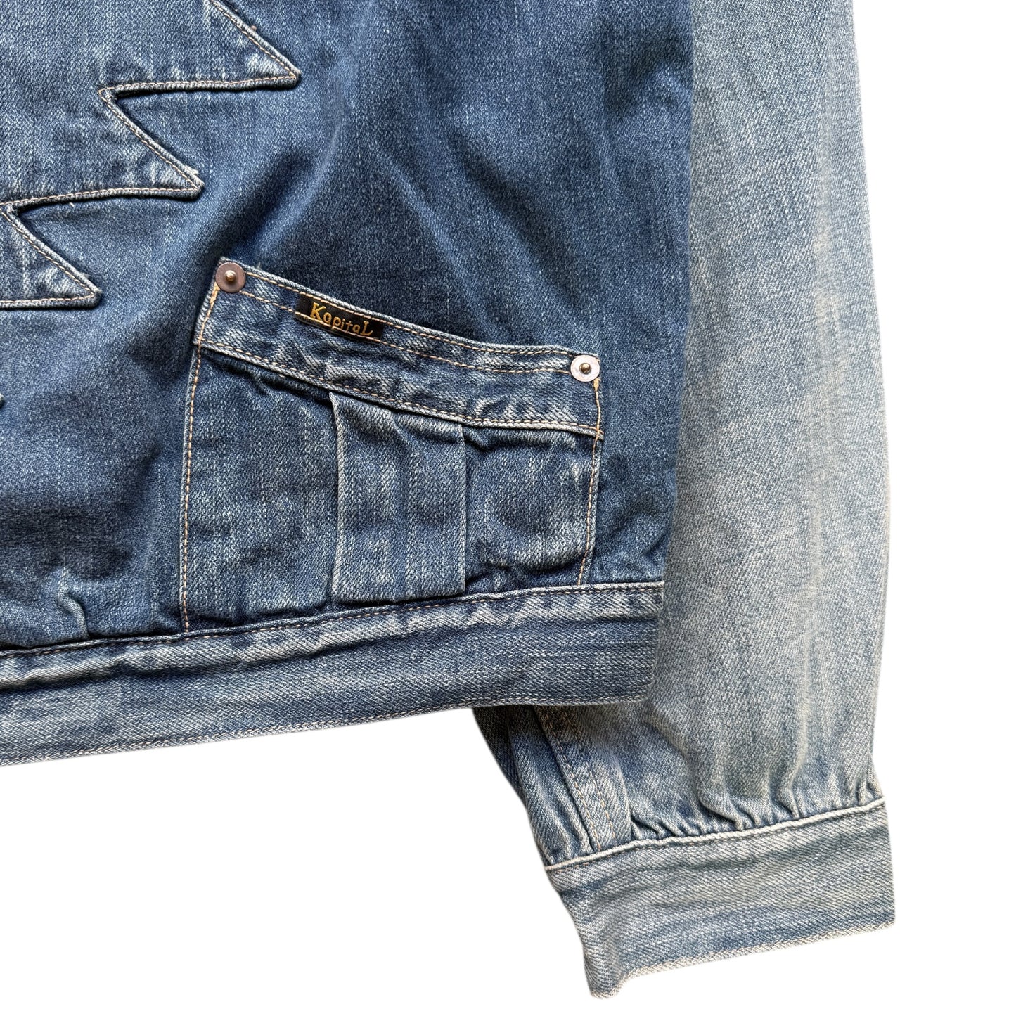 Kapital 12oz Denim Santo Domingo Thunderbird Jacket (Processed)