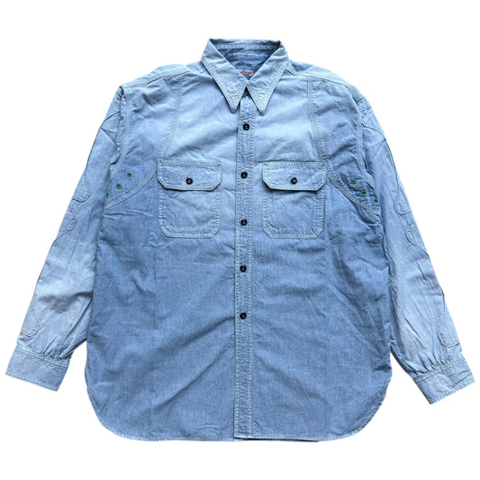 Kapital Chambray Bone Patch Ventilator Work Shirt