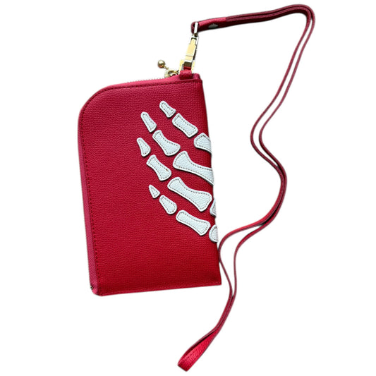 Kapital Thumbs Up Bone Hand Zip Bag