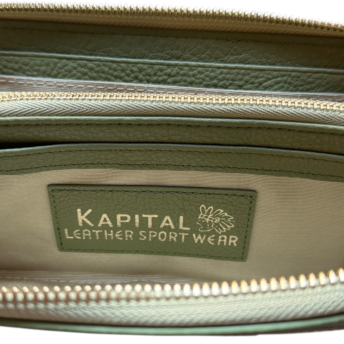 Kapital Thumbs Up Bone Hand Zip Long Wallet