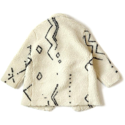 Kapital Beni Ourain Pattern Boa Fleece Pea Coat