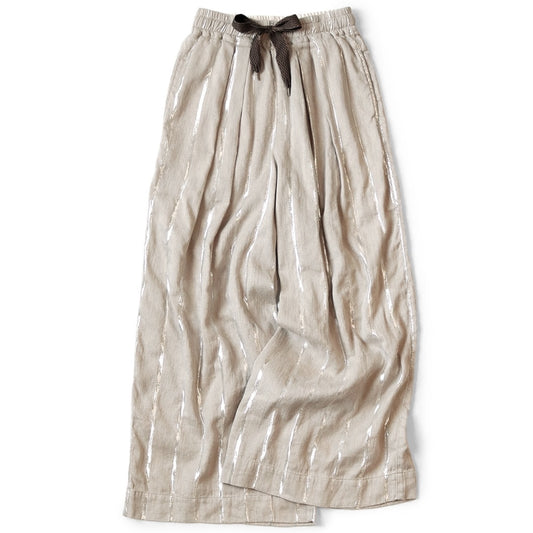 Kapital Linen Glitter Phillies Stripe Rude Baggy Pants