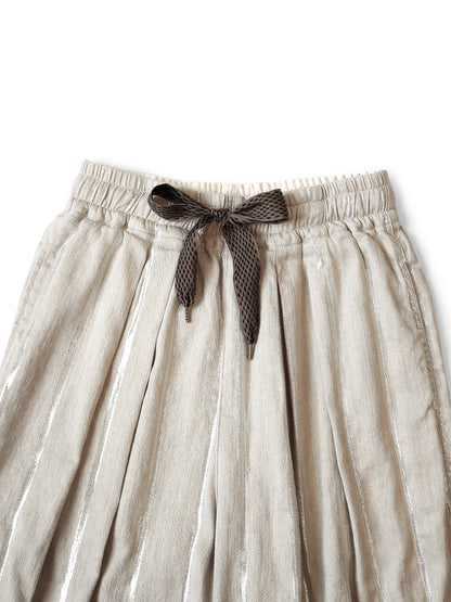 Kapital Linen Glitter Phillies Stripe Rude Baggy Pants