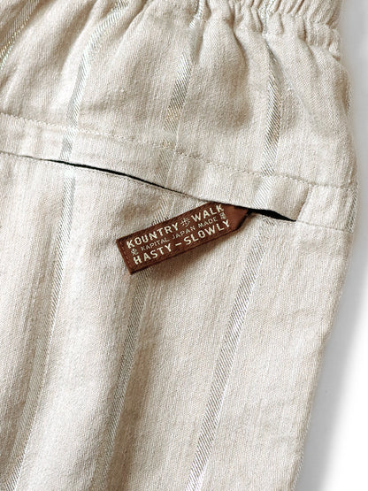 Kapital Linen Glitter Phillies Stripe Rude Baggy Pants