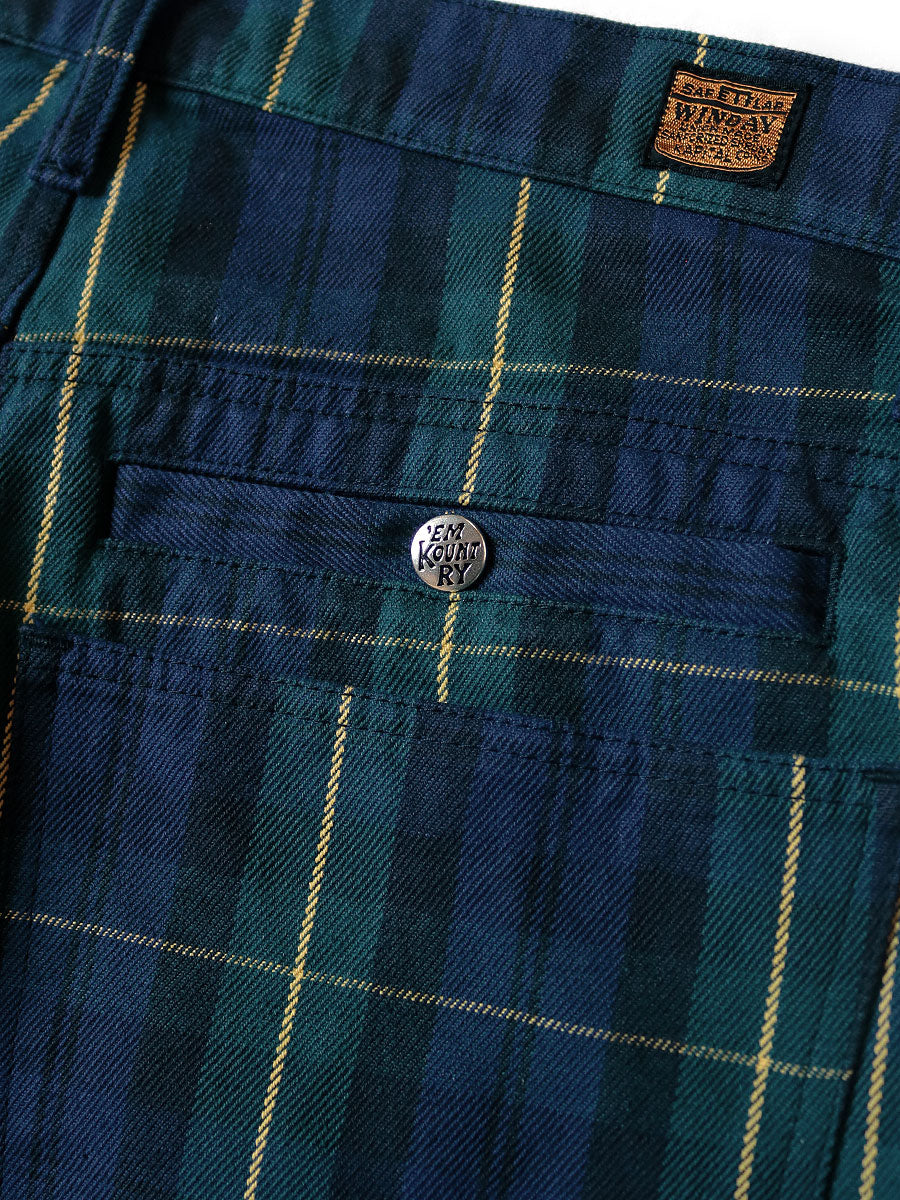 Kapital 11oz Tartan Check Port Baggy Pants