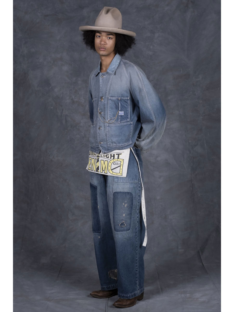 Kapital 12oz Denim Cropped Winday Chair Jacket (Short Coverall)