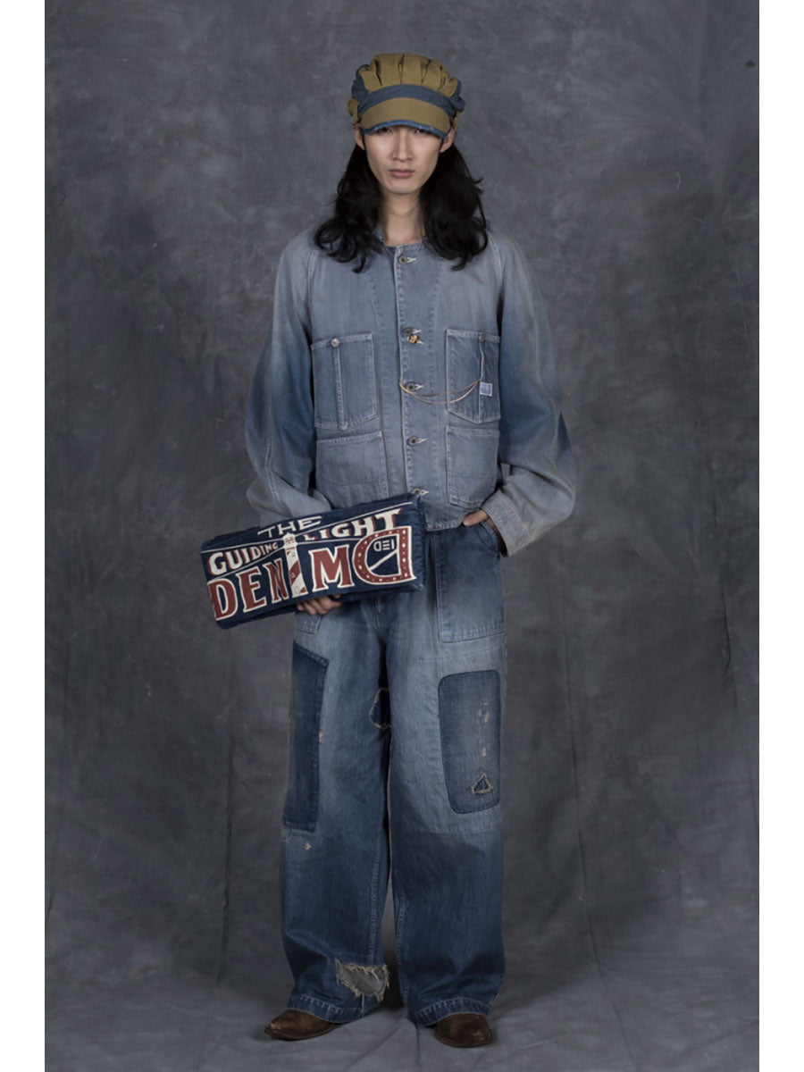 Kapital 12oz Denim Cropped Winday Chair Jacket (Short Coverall)