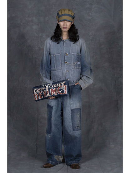 Kapital 12oz Denim Cropped Winday Chair Jacket (Short Coverall)