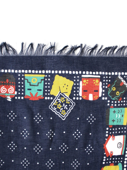 Kapital Rayon Fringe Stole (Kachina & Peckish Rainbowy)