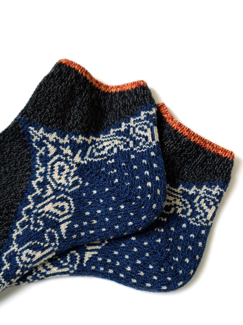 Kapital 96 Heel Paisley Bandana Ankle Socks