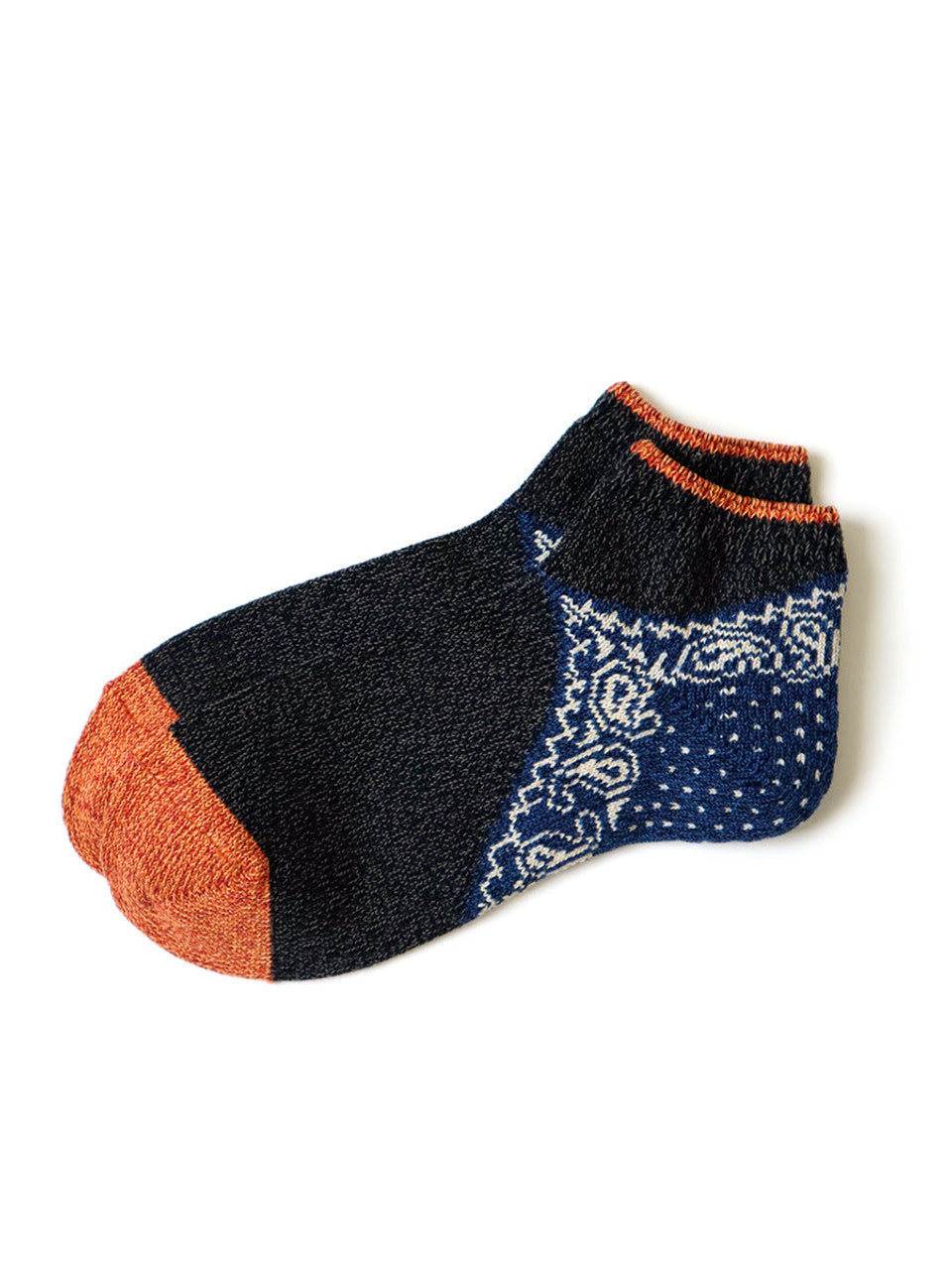 Kapital 96 Heel Paisley Bandana Ankle Socks
