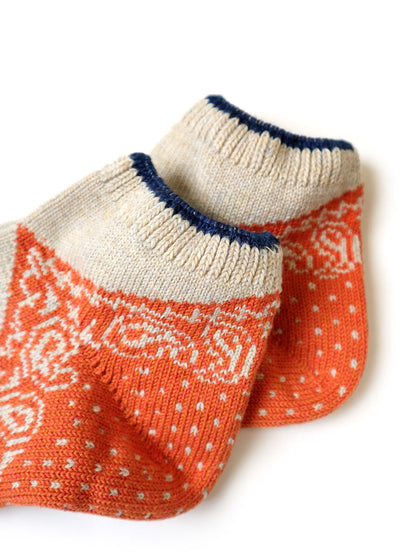 Kapital 96 Heel Paisley Bandana Ankle Socks