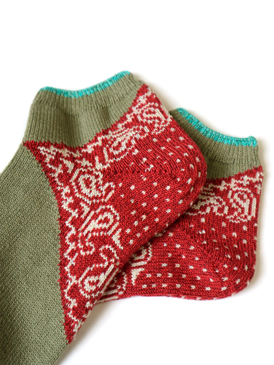 Kapital 96 Heel Paisley Bandana Ankle Socks