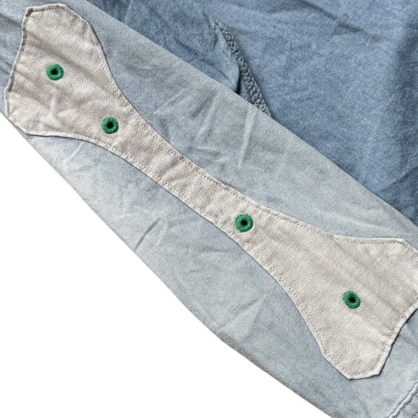 Kapital Chambray 2 Tone Bone Patch Ventilator Work Shirt