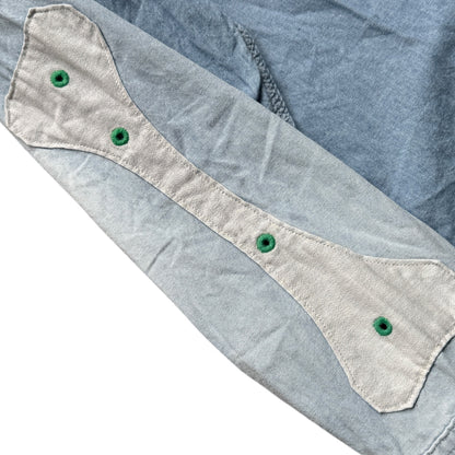 Kapital Chambray 2 Tone Bone Patch Ventilator Work Shirt