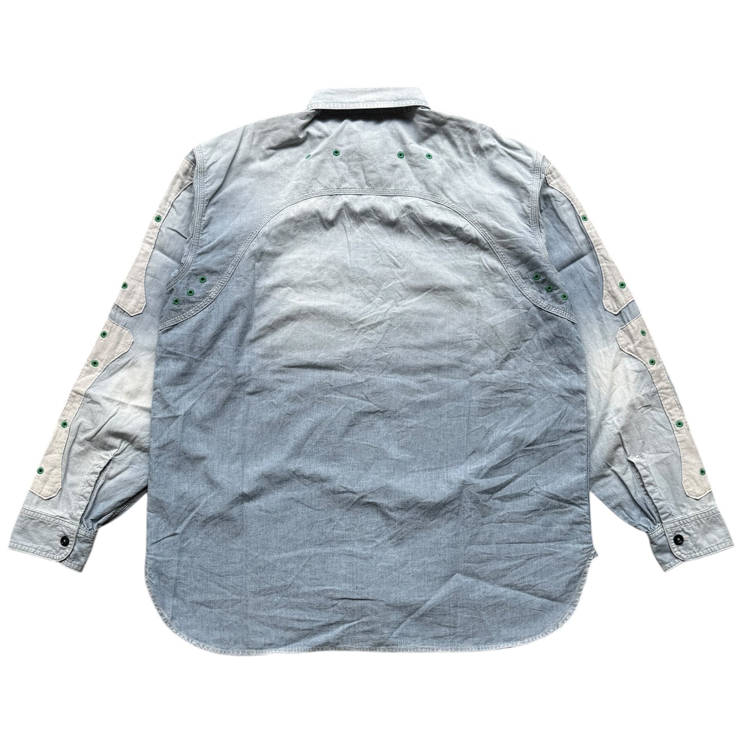 Kapital Chambray 2 Tone Bone Patch Ventilator Work Shirt