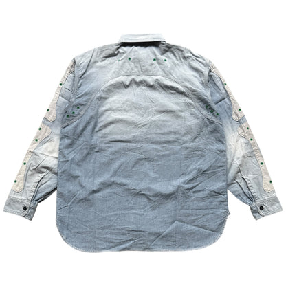 Kapital Chambray 2 Tone Bone Patch Ventilator Work Shirt