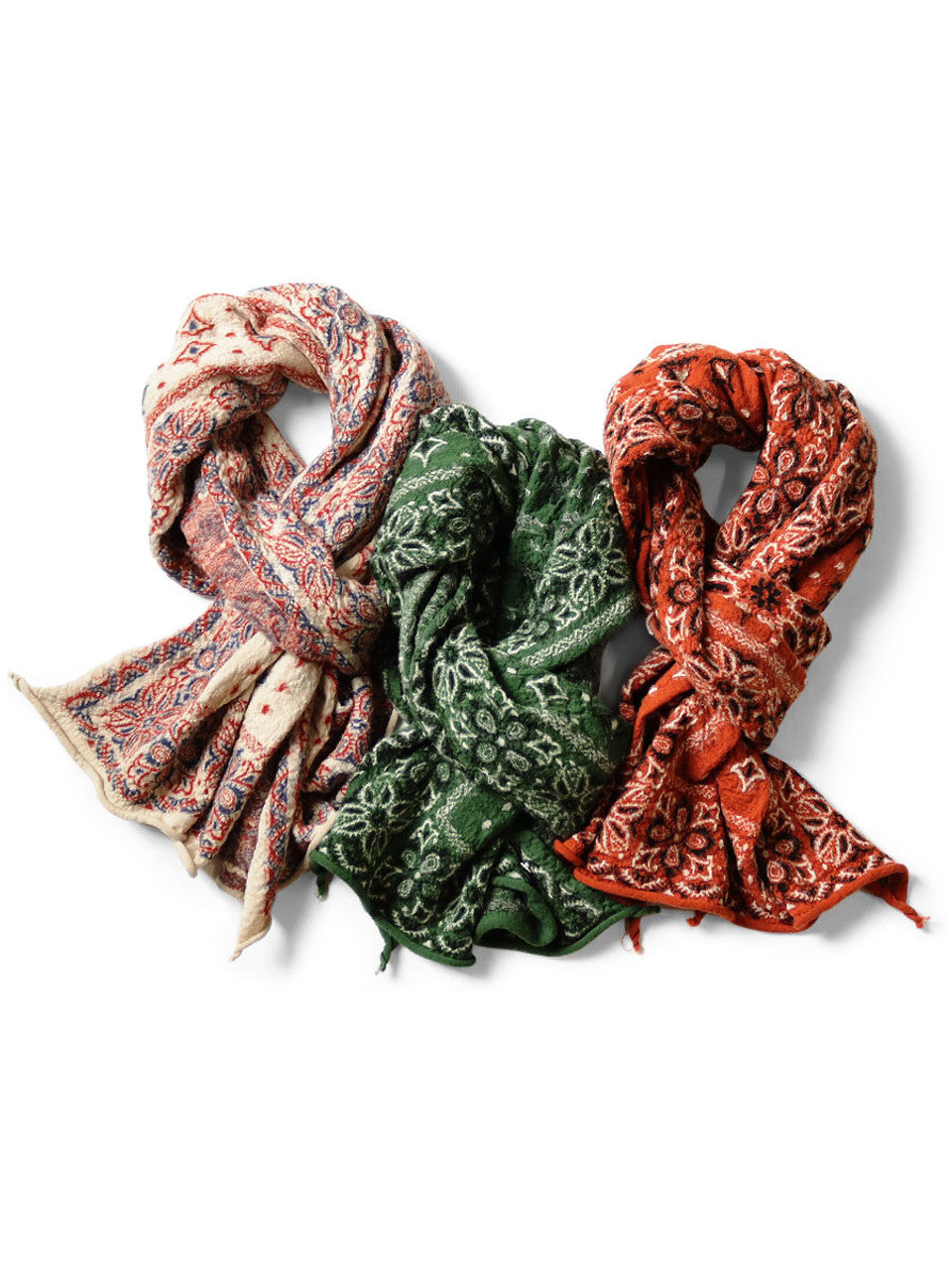 Kapital Colorful Big Felted Wool Bandana Muffler Scarf | COJP Gallery