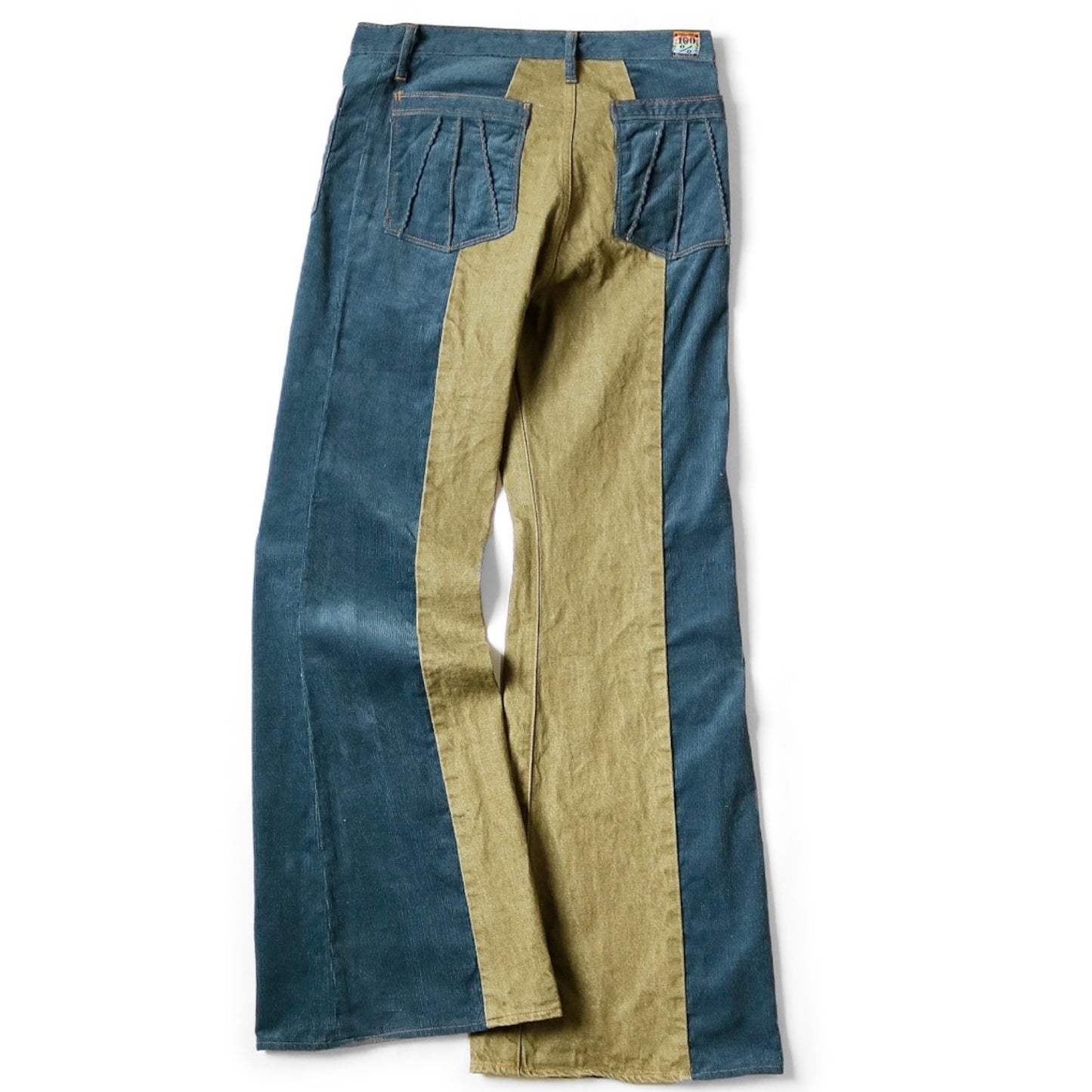 Kapital Corduroy x Denim 2 Tone Gypsy Flare Pants