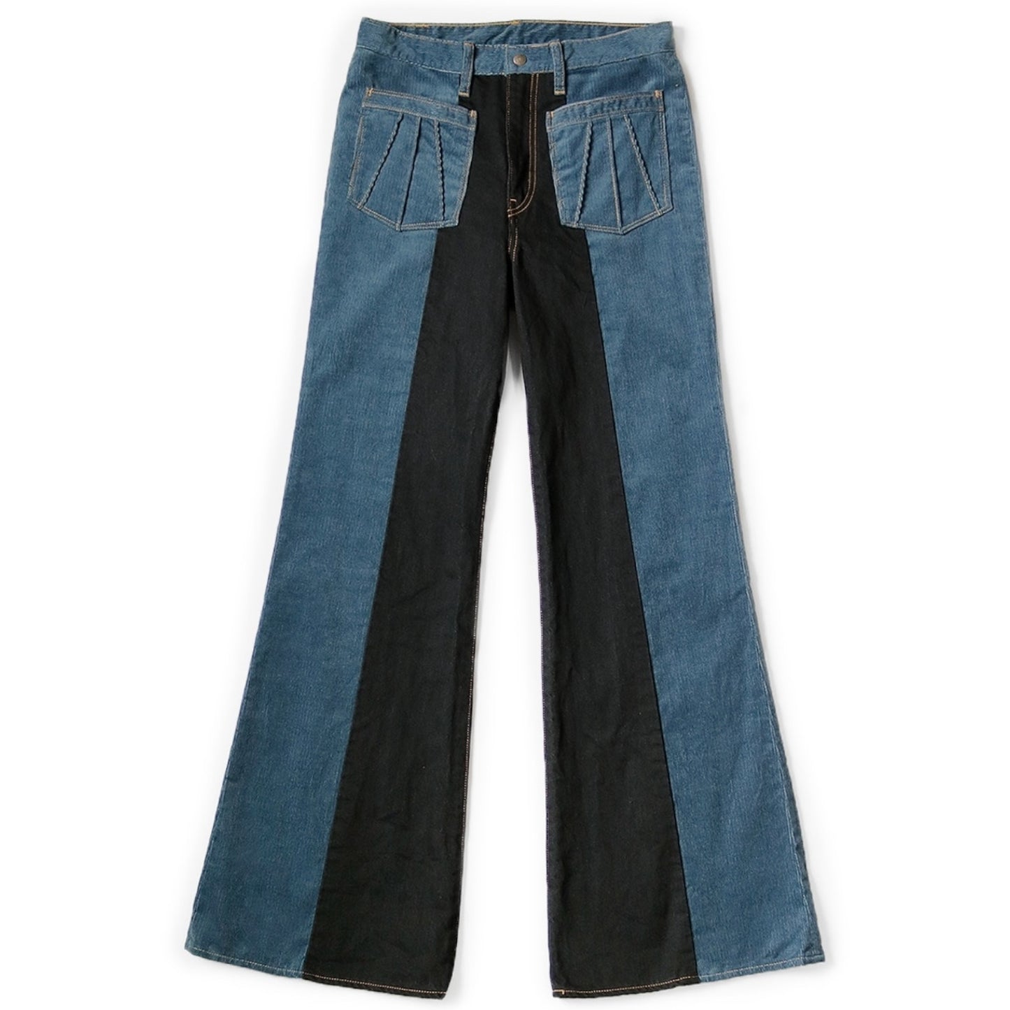 Kapital Corduroy x Denim 2 Tone Gypsy Flare Pants