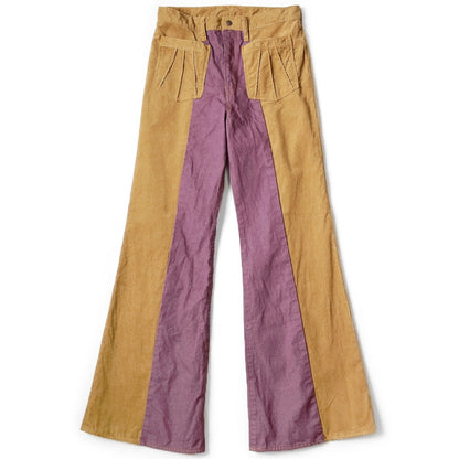 Kapital Corduroy x Denim 2 Tone Gypsy Flare Pants
